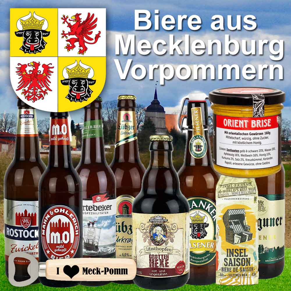 Bild von FLEXI-SET - MECKLENBURG/VORPOMMERN - mit Auswahl - incl Öffner "I Love Meck-Pomm" (OHNE SENF)