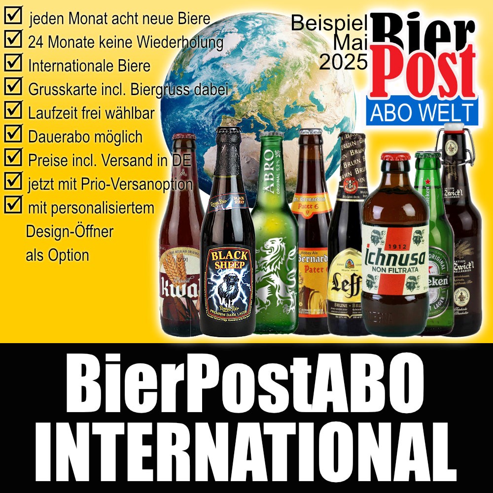 Bild von BierPostABO - INTERNATIONAL - incl. Versand in DE, incl. BierPostCARD 