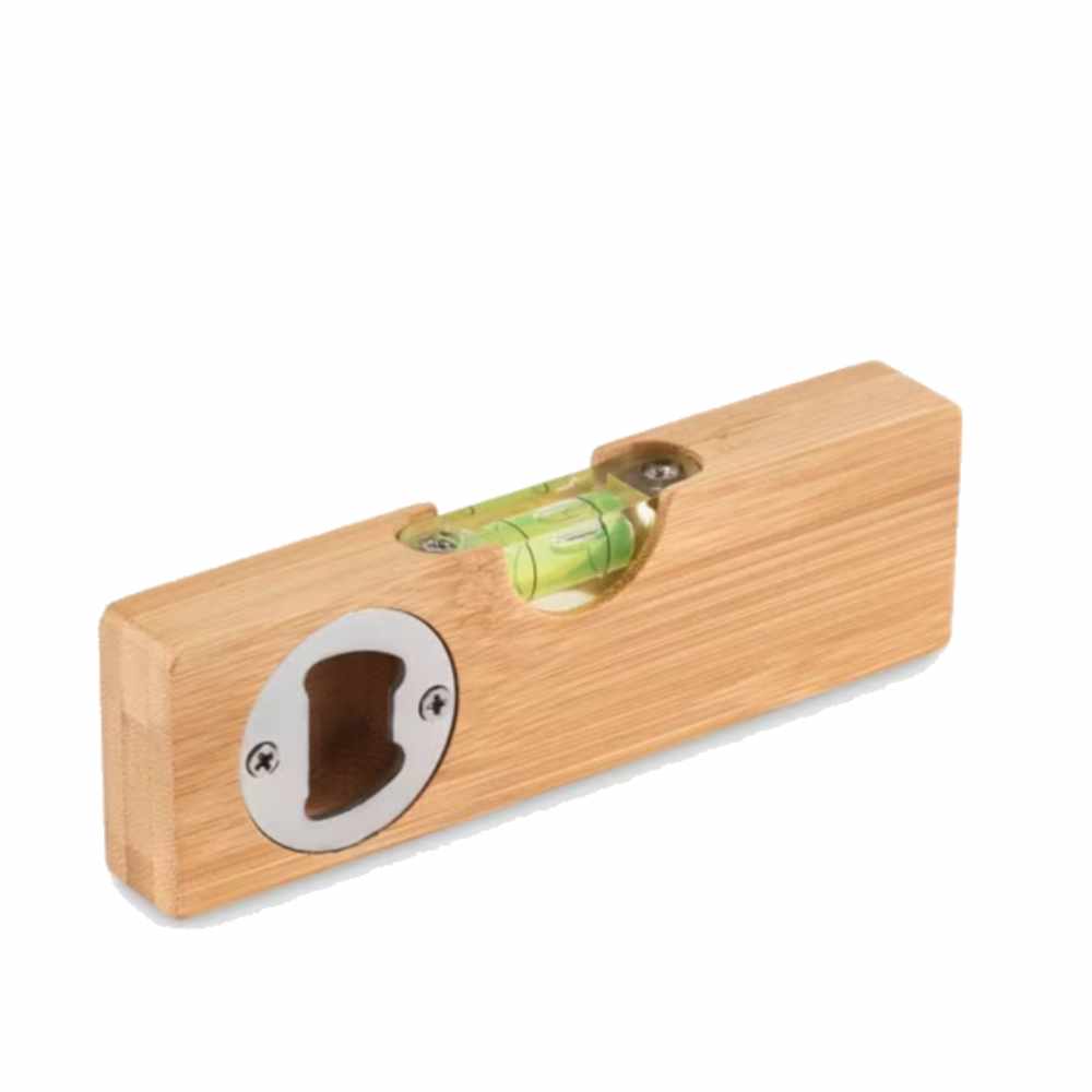 Bild von Wasserwage mit Flaschenöffner und deiner Gravur