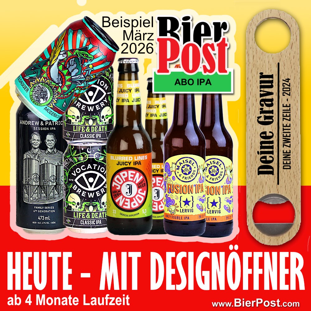 Bild von BierPostABO - INDIA PALE ALE (IPA) - incl. BierPostCARD GRATIS dazu  incl. Versandkosten in DE  
