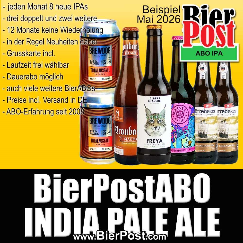 Bild von BierPostABO - INDIA PALE ALE (IPA) - incl. BierPostCARD GRATIS dazu  incl. Versandkosten in DE  