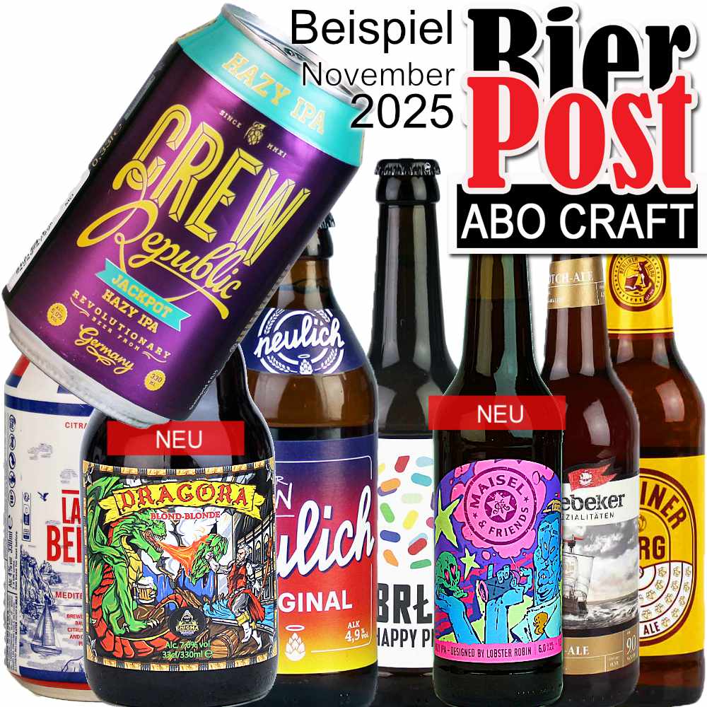 Bild von BierPostABO - CRAFTBEER - incl. Versand in DE, incl BierPostCARD ( HEUTE mit GRATIS Design Öffner ab einer Laufzeit von 6 Monaten, einfach in die beiden Textfelder eintragen ) 